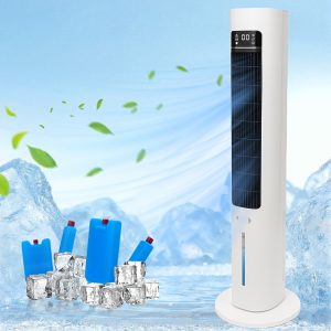 40 Inch Cooling Tower Fan with Humidifier & Ice Packs, 3 Wind Modes, 3 Speeds, 12H Timer, Quiet Oscillating Air Cooler with Remote for Bedroom, Home Office, Dorm