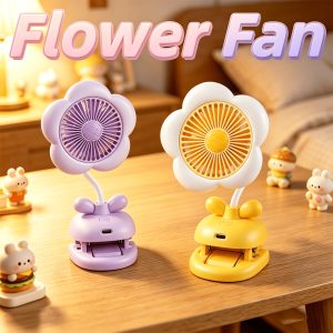 2026 New Portable USB Flower Design Fan, 5-Speed, USB Charge, Super Long Endurance, Lightweight Design, Modern Aesthetic, Neck Desktop Fan, Suitable for Travel, Beach, Gym, Office, And Outdoor Use, Travel Essential, Holiday Gift